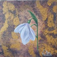 Quadro dipinto a mano – Bucaneve su tela
