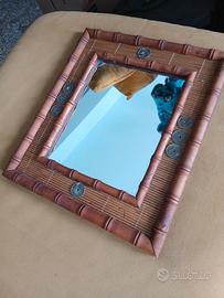 Speccio da parete in Bambù- vintage