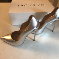 Decollete Casadei Blade argento