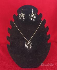 Set collana e orecchini con albero della vita 