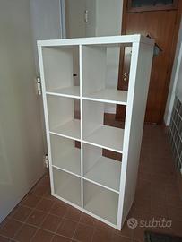 Scaffale IKEA KALLAX Bianco con contenitori