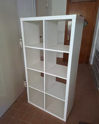 Scaffale IKEA KALLAX Bianco con contenitori