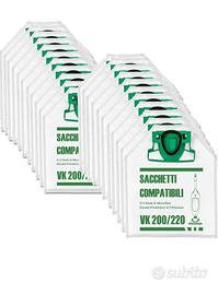 12 sacchetti folletto vk 200/220 premium quality
