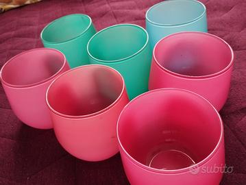 set 7 bicchieri colorati 