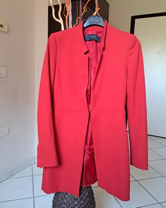 giacca lunga da tailleur  rossa Zara 