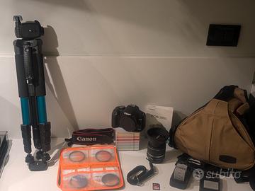 Canon EOS 500D con obiettivo 18-55 + kit completo