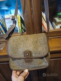 Tracollina Borbonese vintage, pelle/ camoscio O.P.