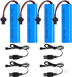 4 Batterie Li-Ion 3.7V 3000mAh USB DE45 DE42