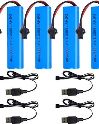 4 Batterie Li-Ion 3.7V 3000mAh USB DE45 DE42