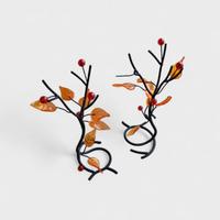 Set 2 Sculture Decorative Albero in Metallo