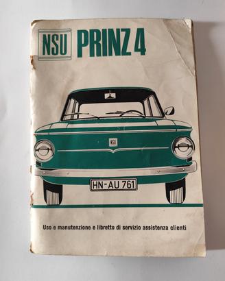 libretto uso e manutenzione NSU PRINZ4