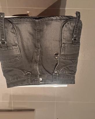 gonna mini jeans