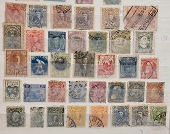 36 francobolli antichi europa mondo 