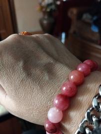 bracciale pietre naturali con rubino,ametista.