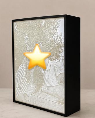 Lampada 3D con litofania