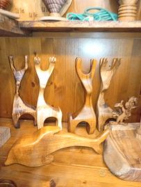 Renne Animali in legno 