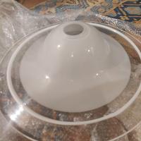 Ampia lampada a sospensione in vetro di Murano