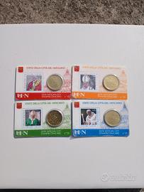 Lotto di monete e francobolli Papa Francesco 