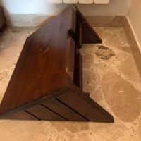 Mensola doppia in abete colore noce chiaro