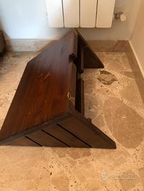 Mensola doppia in abete colore noce chiaro