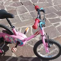 Bici bambina 14" Decathlon a rotelle 3-5 anni