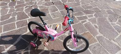 Bici bambina 14" Decathlon a rotelle 3-5 anni