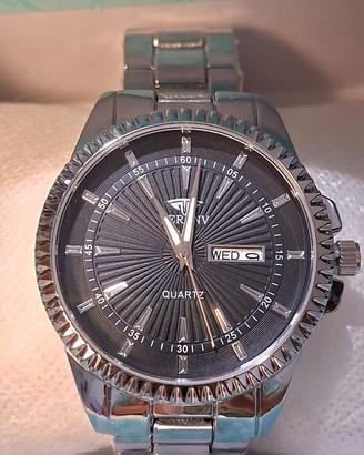 Orologio per uomo (NUOVO) nero e argento
