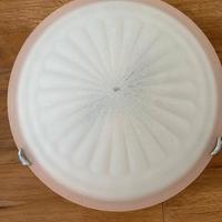 Plafoniera in vetro decorato – Completa e funziona