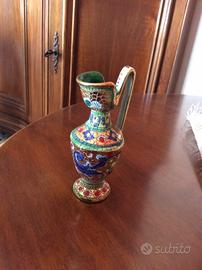 Vaso Gialletti Deruta decoro a rilievo