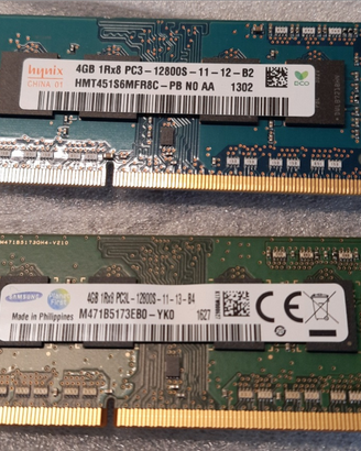 2 x sodimm 4 gb ram per pc notebook