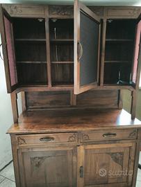 Credenza artigianale, ciliegio vintage anni 50-60