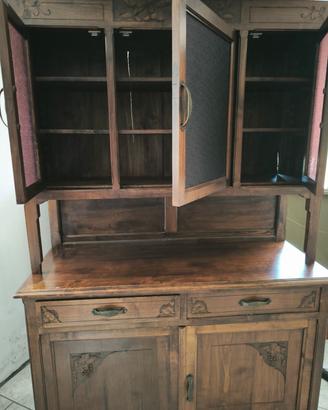 Credenza artigianale, ciliegio vintage anni 50-60