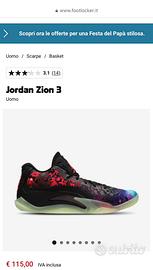 Jordan Zion 3 taglia 43