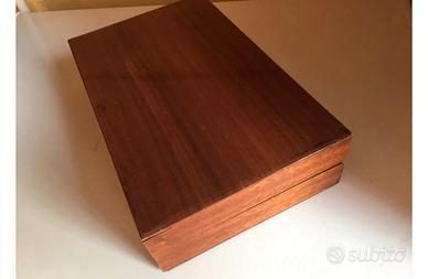 scatola legno vintage orologio lucien rochat