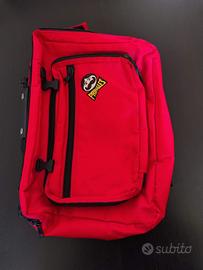 Zaino rosso borsa Pringles con tracolla tasche zip