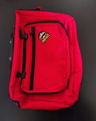 Zaino rosso borsa Pringles con tracolla tasche zip