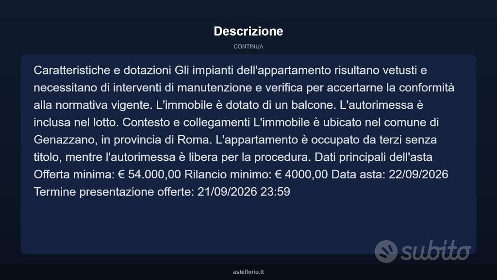 Appartamento – RM - Altro