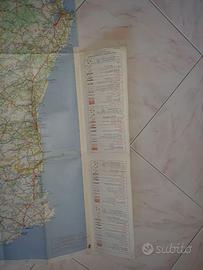 Mappa/cartina spagna/portogallo 1963