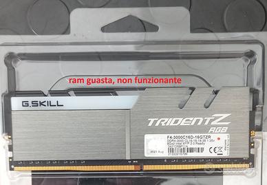 1 ram G.Skill  Trident Z  RGB  ddr4-3000 (1x8 GB)