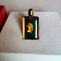 Ciondolo foglia d'oro 18kt  Jules Berthet vintage
