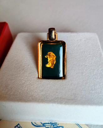 Ciondolo foglia d'oro 18kt  Jules Berthet vintage