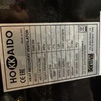 ventilazione meccanica 500m3/h hokkaido