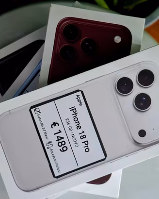 IPHONE 18 PRO 256GB argento NUOVO 