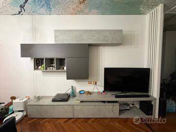 Mobile soggiorno Arredissima cemento/antracite