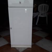 Mobiletto bagno laccato bianco
