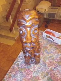  statua in legno massello scultura firma A.curti 