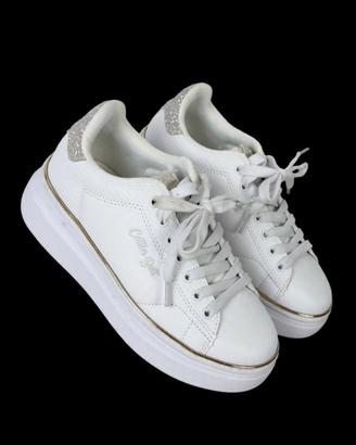 Sneaker Cotton Belt bianche platform Originali