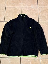 Giacca Fleece / Pile Lotto Uomo Nero e Verde