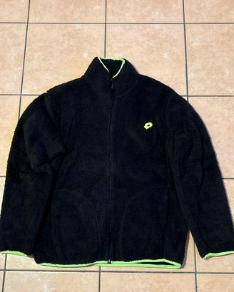 Giacca Fleece / Pile Lotto Uomo Nero e Verde