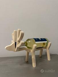 Portabottiglie in Legno a Forma di Cervo